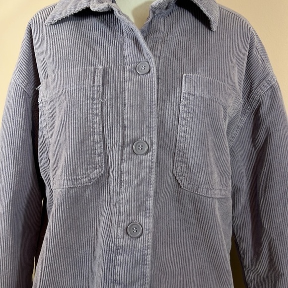 Pac Sun Lavender Long Sleeve Corduroy Button-Down Jacket Size XS/S - Picture 2 of 9
